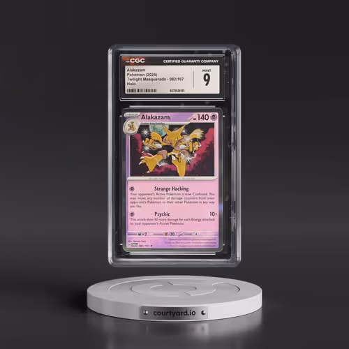 2024 Twilight Masquerade - TWM EN #082/167 Alakazam - Holo (CGC 9 MINT)
