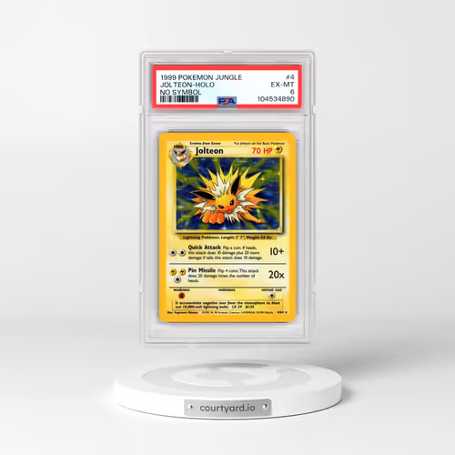1999 Pokémon Jungle #4 Jolteon - Holo No Symbol (PSA 6 EX-MT)