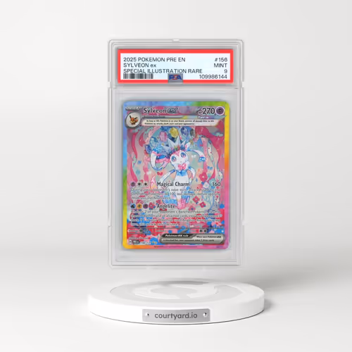 2025 Pokémon Pre EN-Prismatic Evolutions #156 Sylveon EX - Holo Special Illustration Rare (PSA 9 MIN