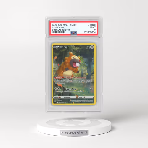 2023 Pokémon Sword and Shield Crown Zenith #GG29 Bidoof - Full Art (PSA 9 MINT)