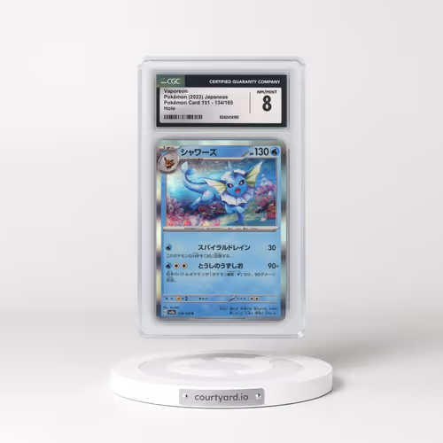 2023 Pokémon Card 151 #134/165 Vaporeon - Holo (CGC 8 NM-MT)