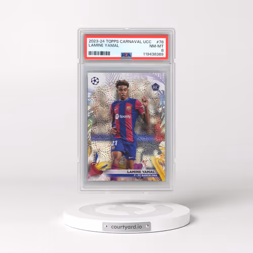 2023-24 Topps Carnaval UEFA Club Competitions #78 Lamine Yamal (PSA 8 NM-MT)