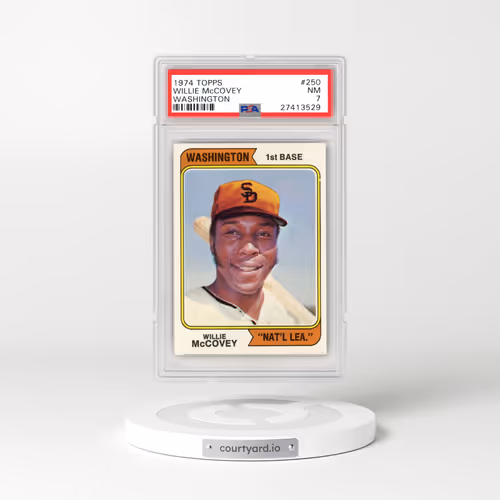 1974 Topps #250 Willie McCovey - Washington (PSA 7 NM)