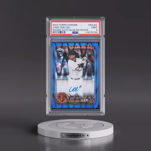 2024 Topps Chrome Rookie Autographs #RAJHL Jung-Hoo Lee - Blue Raywave (PSA 9 MINT)