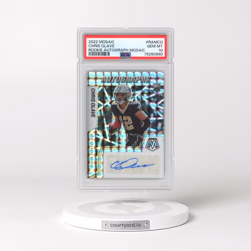 2022 Panini Mosaic Rookie Autograph Mosaic #RAMCO Chris Olave (PSA 10 GEM MINT)