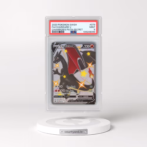 2020 Pokémon Sword & Shield Champion's Path #079 Charizard V - Holo Full Art Secret (PSA 9 MINT)