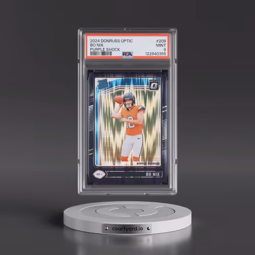 2024 Panini Donruss Optic #209 Bo Nix - Purple Shock (PSA 9 MINT)