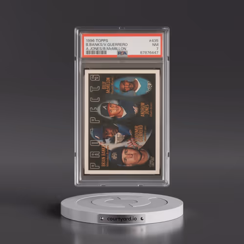 1996 Topps #435 Andruw Jones/Billy McMillon/Brian Banks/Vladimir Guerrero (PSA 7 NM)