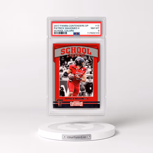 2017 Panini Contenders Draft Picks School Colors #15 Patrick Mahomes II (PSA 8 NM-MT)