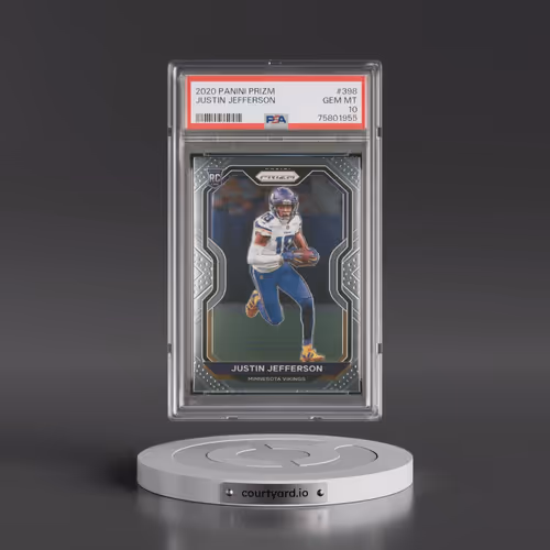 2020 Panini Prizm #398 Justin Jefferson (PSA 10 GEM MINT)