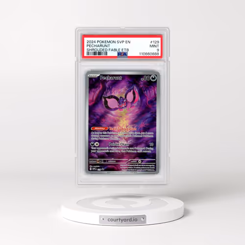 2024 Pokémon Svp EN-SV Black Star Promo #129 Pecharunt - Shrouded Fable Elite Trainer Box (PSA 9 MIN