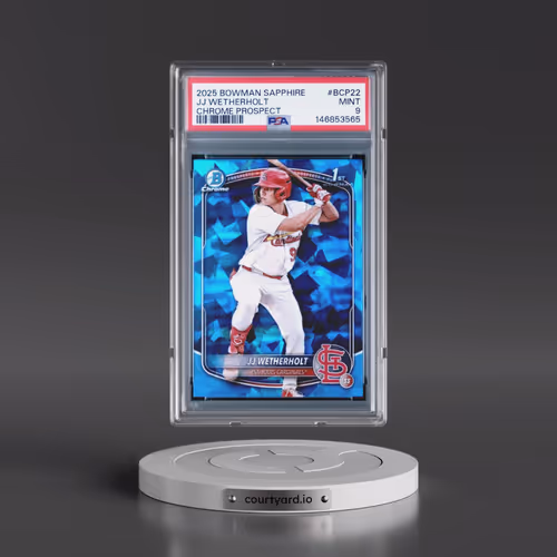2025 Bowman Sapphire Edition Chrome Prospects #BCP22 JJ Wetherholt (PSA 9 MINT)