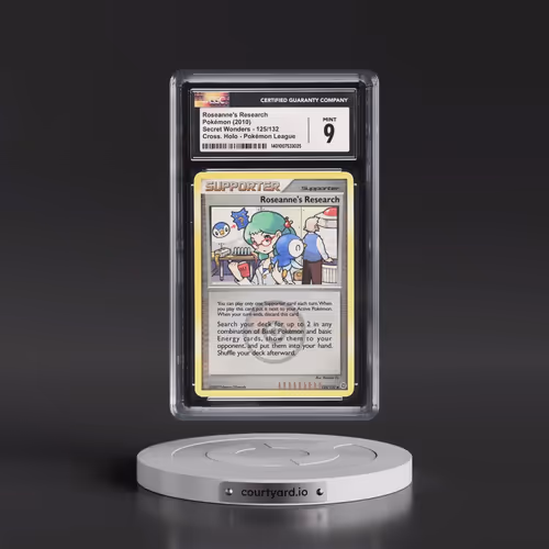 2007 Secret Wonders #125/132 Roseanne's Research - Crosshatch Holo (Cross. Holo) Pokémon League (CGC