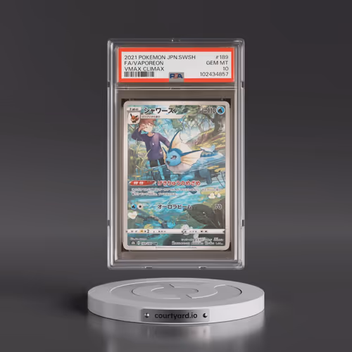 2021 Pokémon Sword & Shield Vmax Climax #189 Vaporeon - Full Art (PSA 10 GEM MINT)