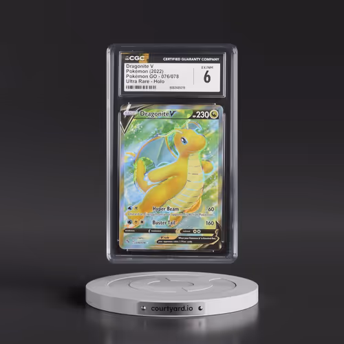 2022 Pokémon GO #076/078 Dragonite V - Ultra Rare Holo (CGC 6 EX-NM)