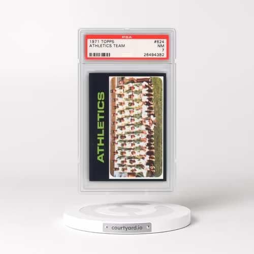 1971 Topps #624 Athletics Team (PSA 7 NM)