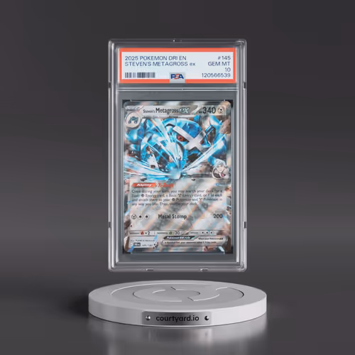 2025 Pokémon Dri EN-Destined Rivals #145 Steven's Metagross EX - Holo (PSA 10 GEM MINT)