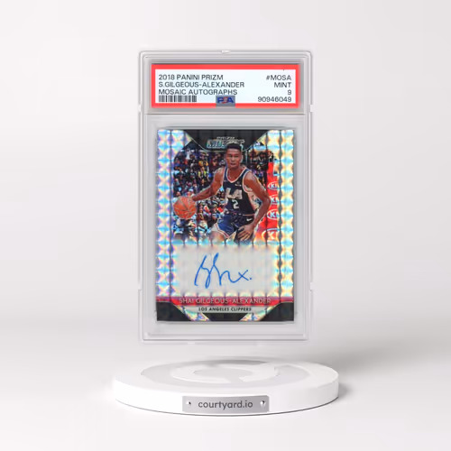 2018 Panini Prizm Mosaic Autographs #MOSA Shai Gilgeous-Alexander (PSA 9 MINT)