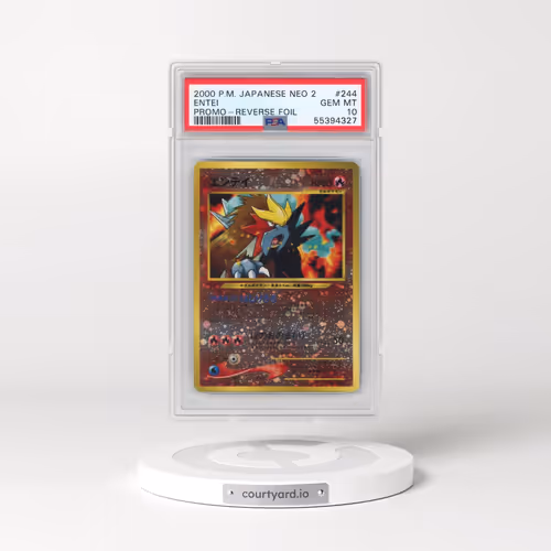 2000 Pokémon Neo 2 Promo #244 Entei - Reverse Foil (PSA 10 GEM MINT)