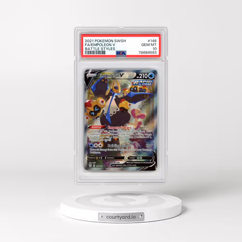 2021 Pokémon Sword & Shield Battle Styles #146 Empoleon V - Holo Full Art (PSA 10 GEM MINT)