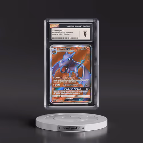 2019 Miracle Twin #100/094 Aerodactyl GX - Super Rare Holo (CGC 9 MINT)