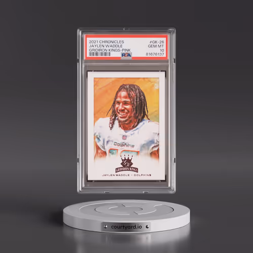 2021 Panini Chronicles Gridiron Kings #GK-26 Jaylen Waddle - Pink (PSA 10 GEM MINT)