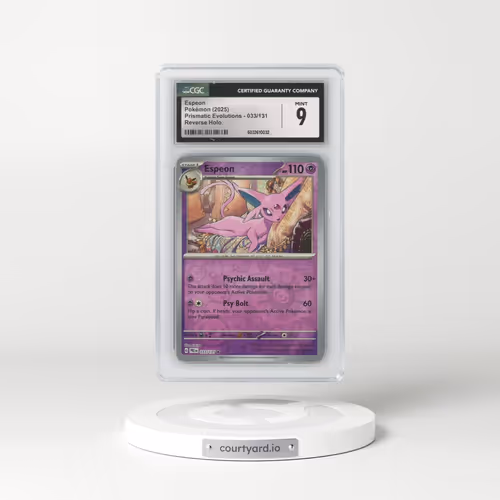 2025 Prismatic Evolutions - PRE EN #033/131 Espeon - Reverse Holo (CGC 9 MINT)
