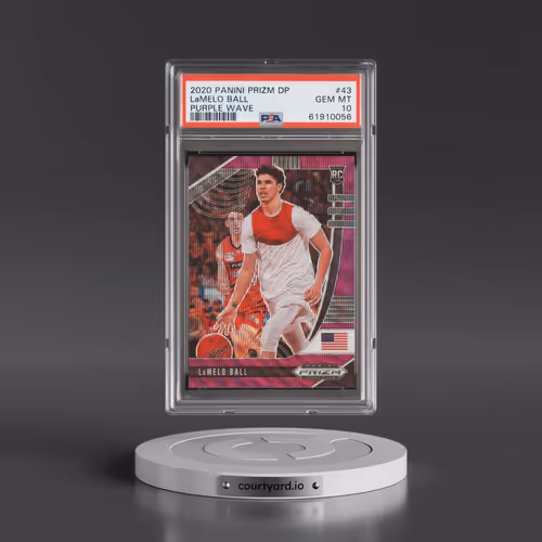 2020 Panini Prizm Draft Picks #43 LaMelo Ball - Purple Wave (PSA 10 GEM MINT)