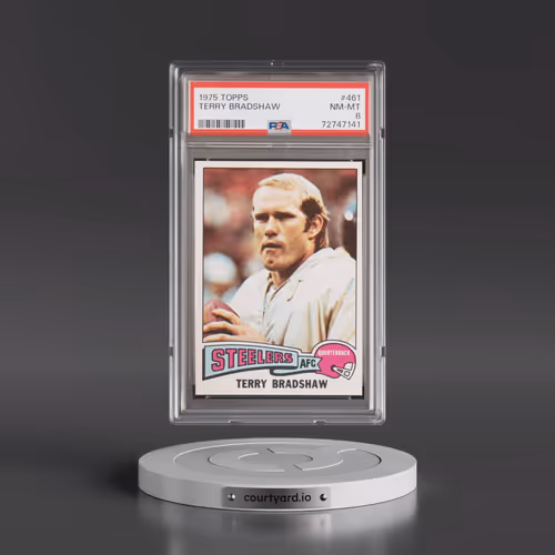 1975 Topps #461 Terry Bradshaw (PSA 8 NM-MT)