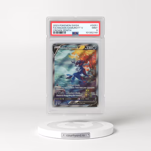 2023 Pokémon Sword and Shield Crown Zenith #GG51 Hisuian Samurott V - Holo Full Art (PSA 9 MINT)