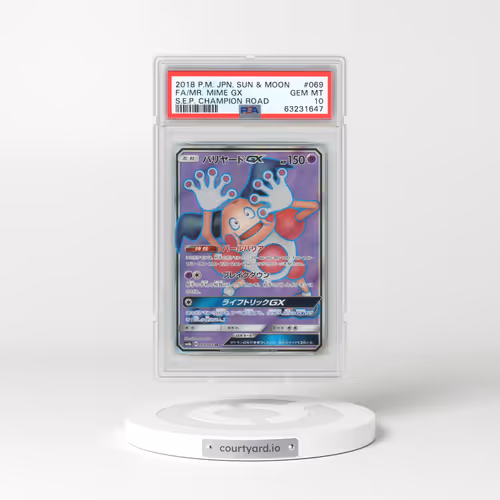 2018 Pokémon Sun & Moon Strength Expansion Pack Champion Road #069 Mr. Mime GX - Holo Full Art (PSA 10 GEM MINT)