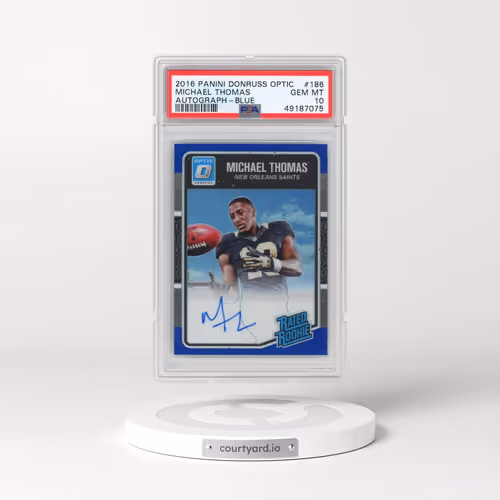 2016 Panini Donruss Optic #186 Michael Thomas - Autograph-Blue (PSA 10 GEM MINT)