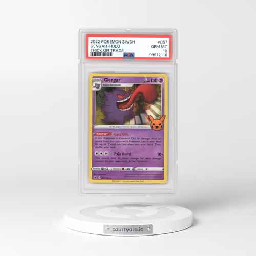 2022 Trick or Trade BOOster #057 Gengar - Holo (Pumpkin Stamp) (PSA 10 GEM MINT)