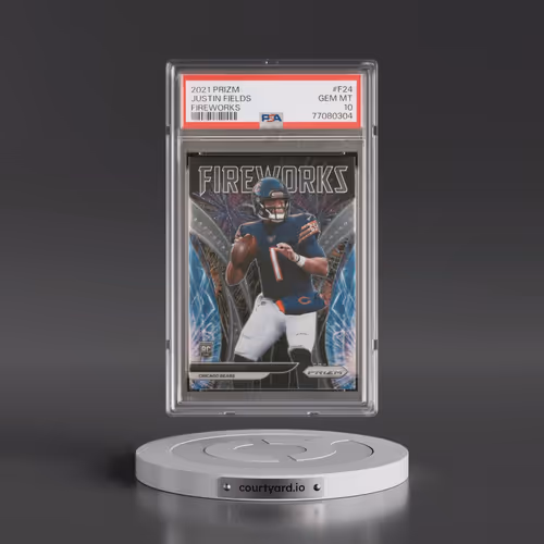 2021 Panini Prizm Fireworks #F24 Justin Fields (PSA 10 GEM MINT)