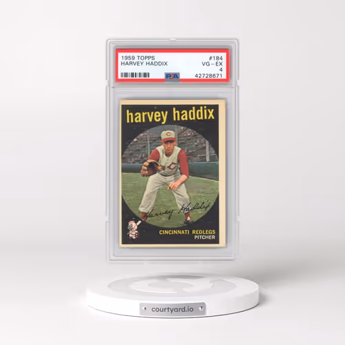 1959 Topps #184 Harvey Haddix (PSA 4 VG-EX)