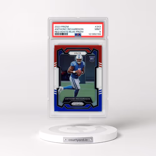 2023 Panini Prizm #343 Anthony Richardson - Red/White/Blue Prizm (PSA 9 MINT)