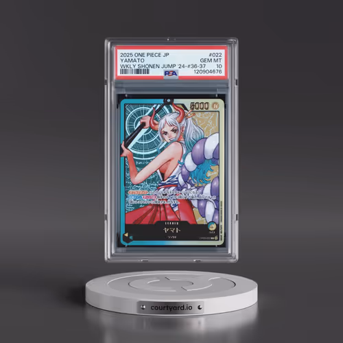 2025 One Piece Japanese Promos #022 Yamato - Weekly Shonen Jump 2024-Issue 36-37 (PSA 10 GEM MINT)