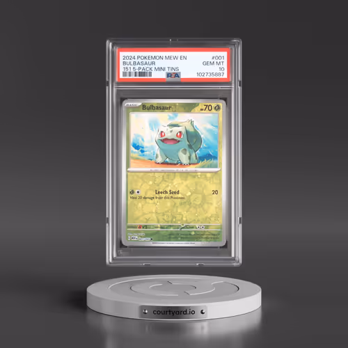 2024 Pokémon Mew EN-151 #001 Bulbasaur - 151 5-Pack Mini Tins (PSA 10 GEM MINT)