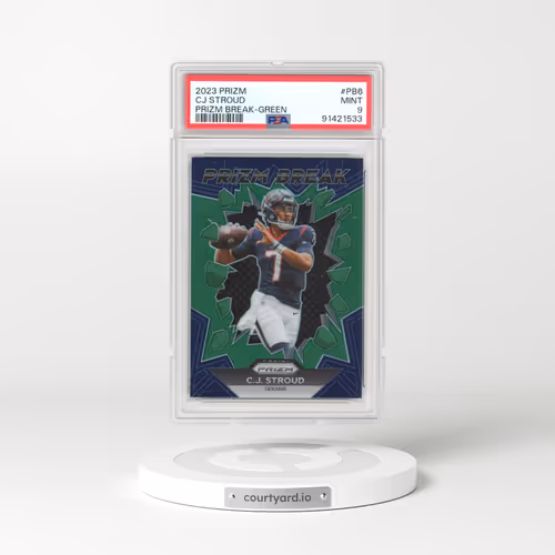 2023 Panini Prizm Prizm Break #PB6 CJ Stroud - Green Prizm (PSA 9 MINT)