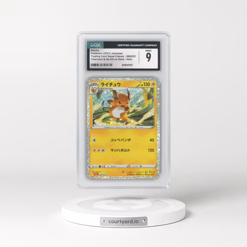 2023 Trading Card Game Classic - CLF, CLL, CLK #009/032 Raichu - Holo Charizard & Ho-Oh ex Deck - CLL (CGC 9 MINT)