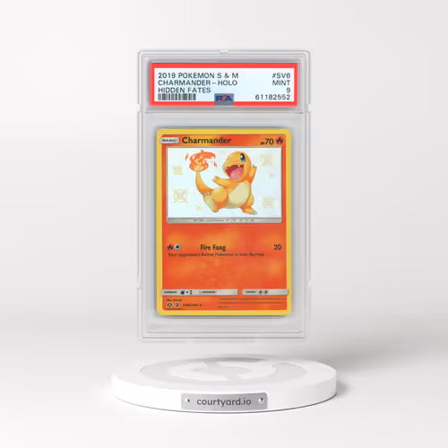 2019 Pokémon Sun & Moon Hidden Fates #SV6 Charmander - Holo (PSA 9 MINT)