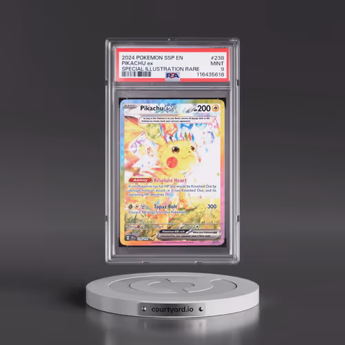 2024 Pokémon Ssp EN-Surging Sparks #238 Pikachu EX - Holo Special Illustration Rare (PSA 9 MINT)