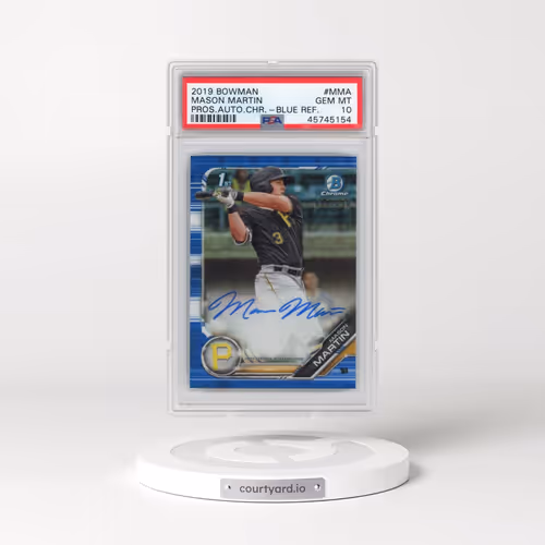 2019 Bowman Prospect Autographs Chrome #MMA Mason Martin - Blue Refractor (PSA 10 GEM MINT)