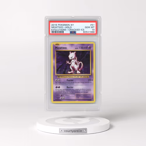 2016 Pokémon XY Evolutions #51 Mewtwo - Holo Cracked Ice (PSA 10 GEM MINT)