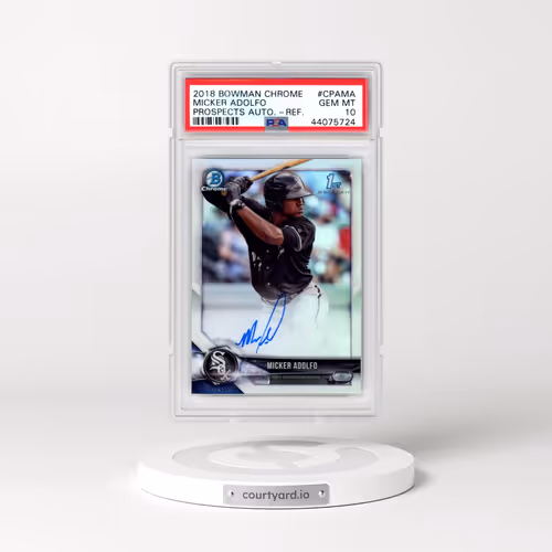 2018 Bowman Chrome Prospects Autographs #CPAMA Micker Adolfo - Refractor (PSA 10 GEM MINT)