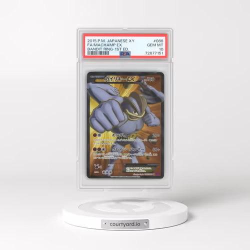 2015 Pokémon XY Bandit Ring #088 Machamp EX - 1st Edition Holo Full Art (PSA 10 GEM MINT)