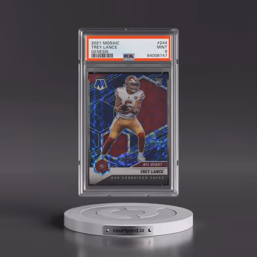 2021 Panini Mosaic #244 Trey Lance - Genesis (PSA 9 MINT)