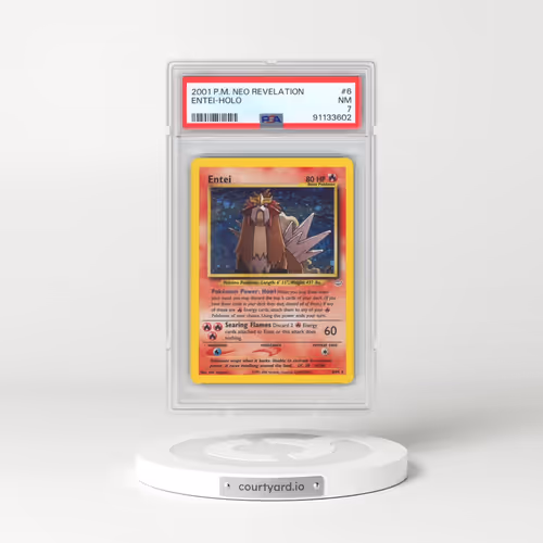 2001 Pokémon Neo Revelation #6 Entei - Holo (PSA 7 NM)