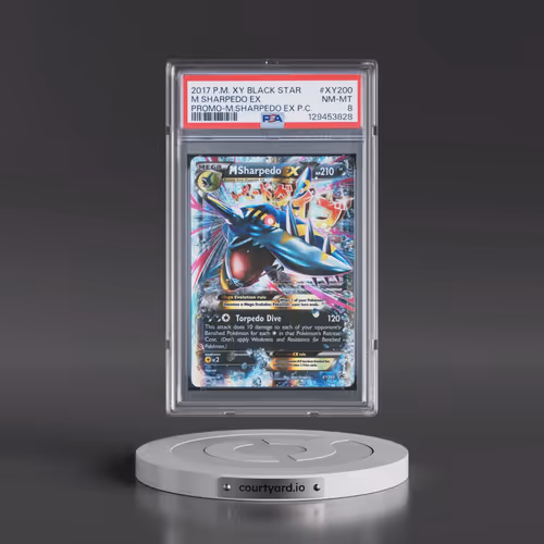 2017 Pokémon XY Black Star Promo #XY200 M Sharpedo EX - Holo Mega Sharpedo EX Premium Collection (PS