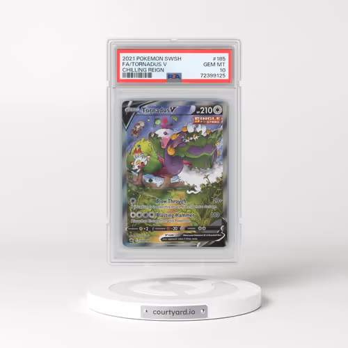 2021 Pokémon Sword & Shield Chilling Reign #185 Tornadus V - Holo Full Art (PSA 10 GEM MINT)